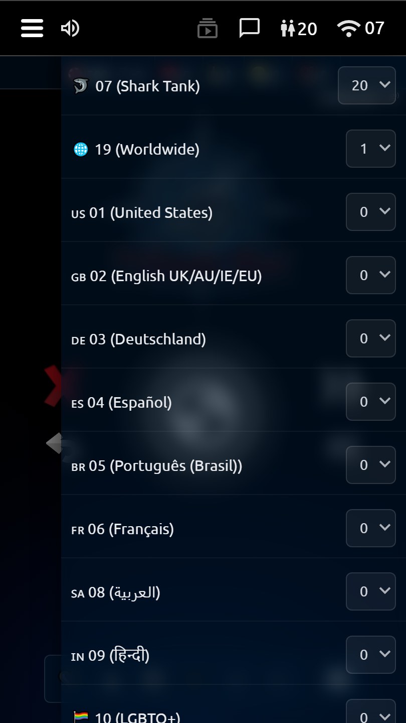 Channel list