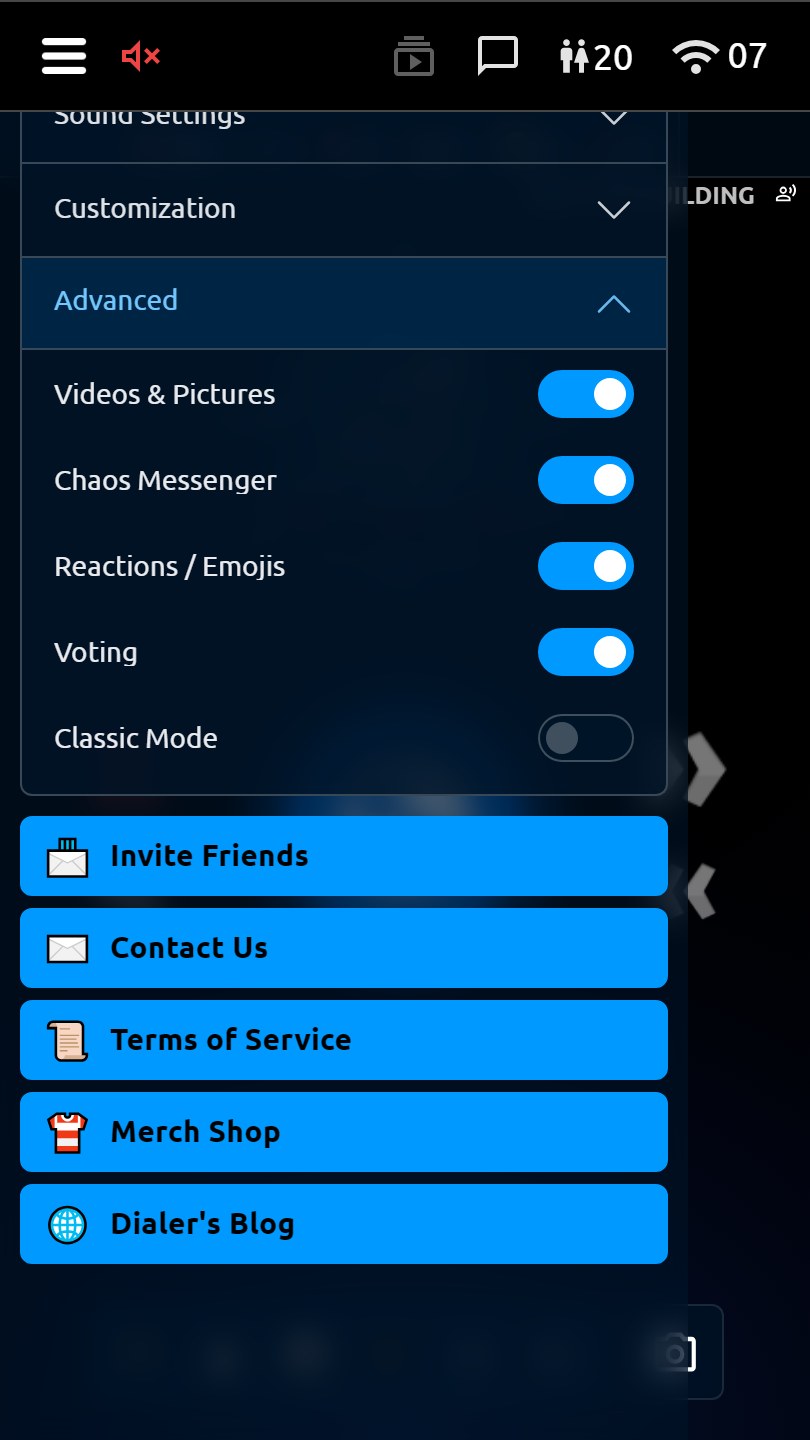 Advanced settings